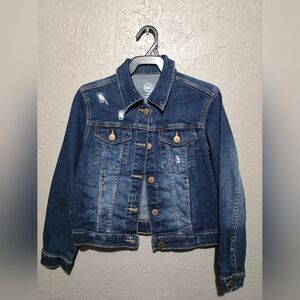 Girls Distressed Jean Jacket